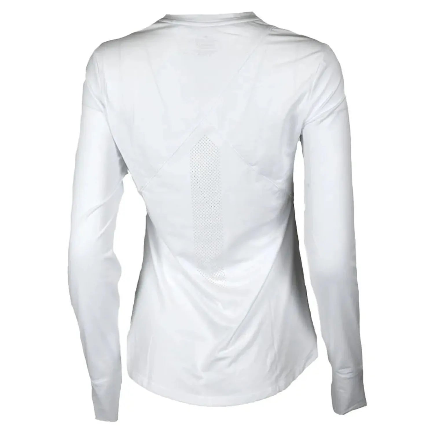 Womens Long Sleeve Performance Tennis Top White and Black-Apparel-Paddletek-PTW06-WU24-1-Tennis Express