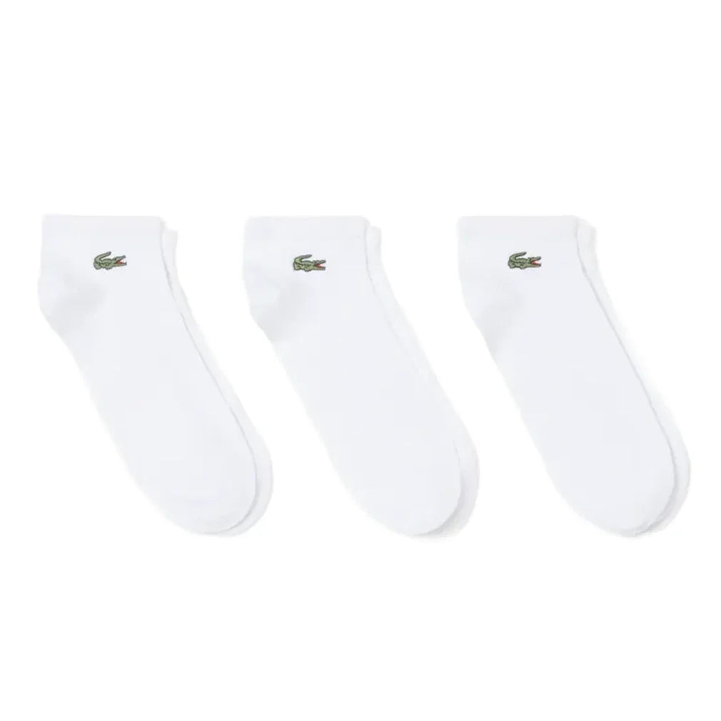 Unisex Low-Cut Classic Tennis Socks 3 Pack,Socks,Lacoste,001 White,6.5/8.5,Tennis Express,RA9267-BF26-001