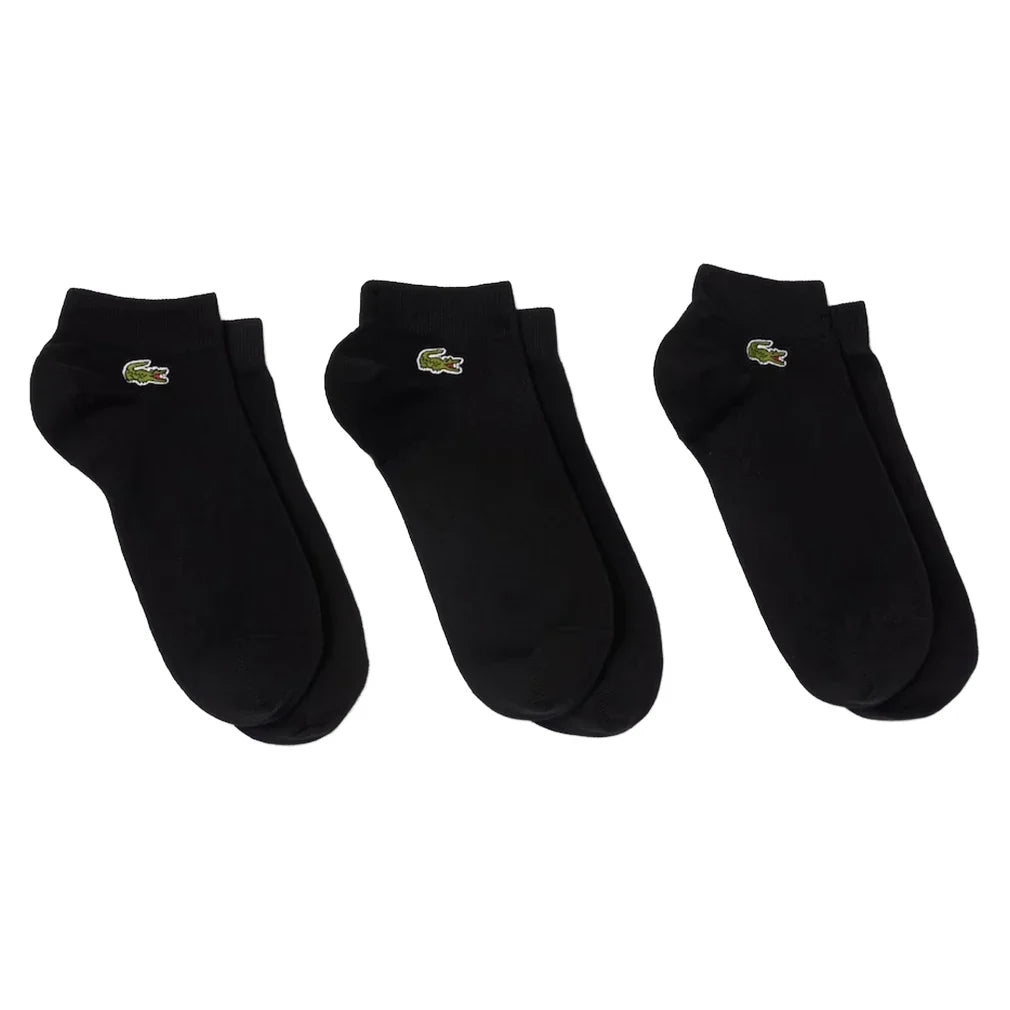 Unisex Low-Cut Classic Tennis Socks 3 Pack,Socks,Lacoste,031 Black,6.5/8.5,Tennis Express,RA9267-BF26-Black