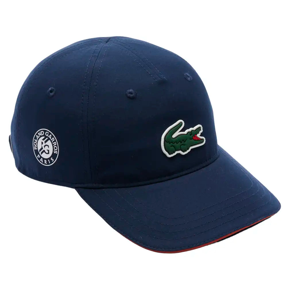 Unisex Official Roland Garros Tennis Cap,Apparel,Lacoste,166 Navy,M,Tennis Express,RK6388-OU26-166-1
