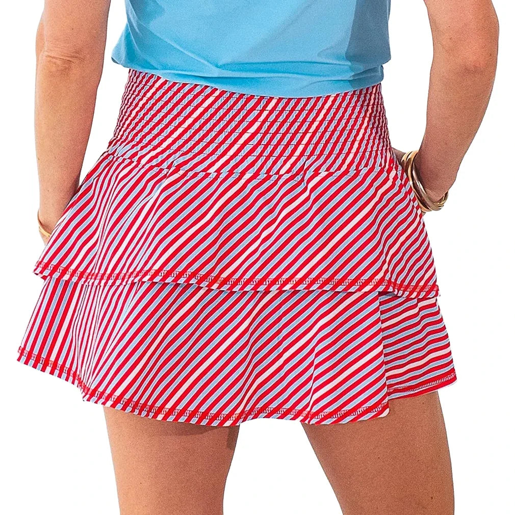 Women's Ruffle Skort Stripes,Apparel,Bubble,,,Tennis Express,RUFP-S-4