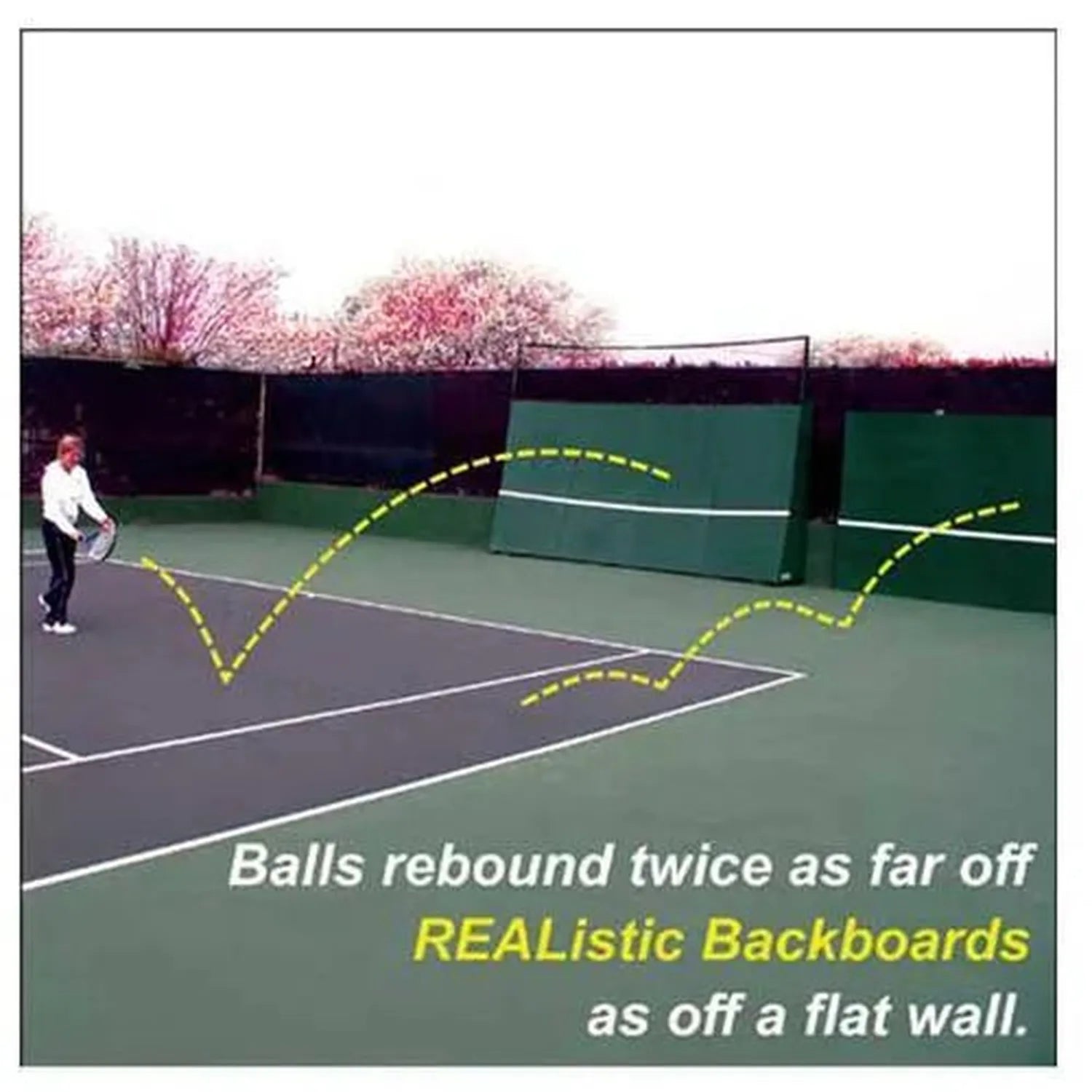 DUAL-CURVED BACKBOARD 8X12-Court Equipment-Oncourt Offcourt-Realistic-Backboard-Tennis Express