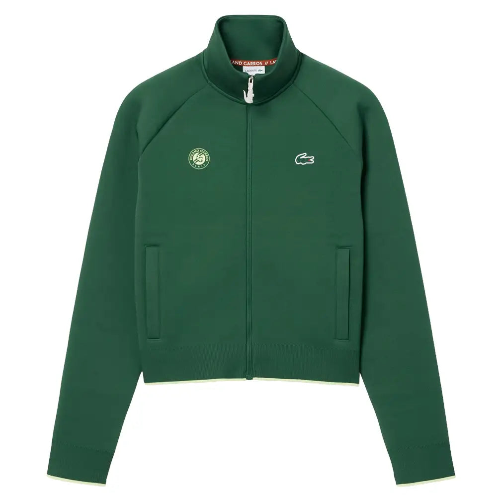 Women's Roland Garros Tennis Jacket Green,Apparel,Lacoste,Green,2(EUR34),Tennis Express,SF0386-132-1