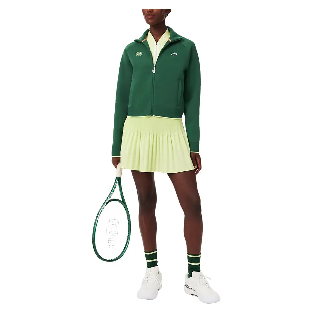 Women's Roland Garros Tennis Jacket Green,Apparel,Lacoste,,,Tennis Express,SF0386-132-5