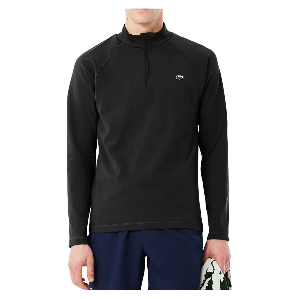 Men's Essentials Demi-Zip Tennis Sweatshirt-Apparel-Lacoste-SH0198_031_774be7ad-08da-4927-865d-cb564096994d-Tennis Express