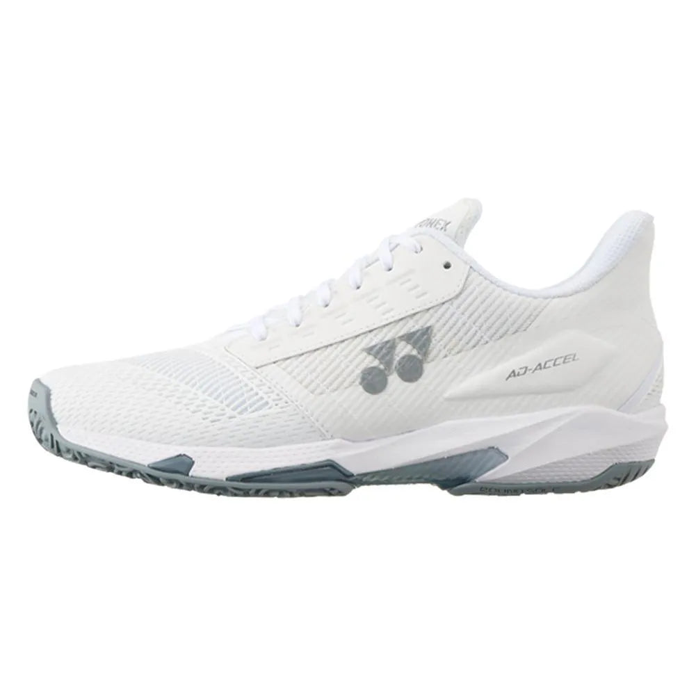 Women's Power Cushion AD-ACCEL Clay Tennis Shoes White-Footwear-Yonex-SHTAALG-WHF24-1-2-[Sku]-Tennis Express