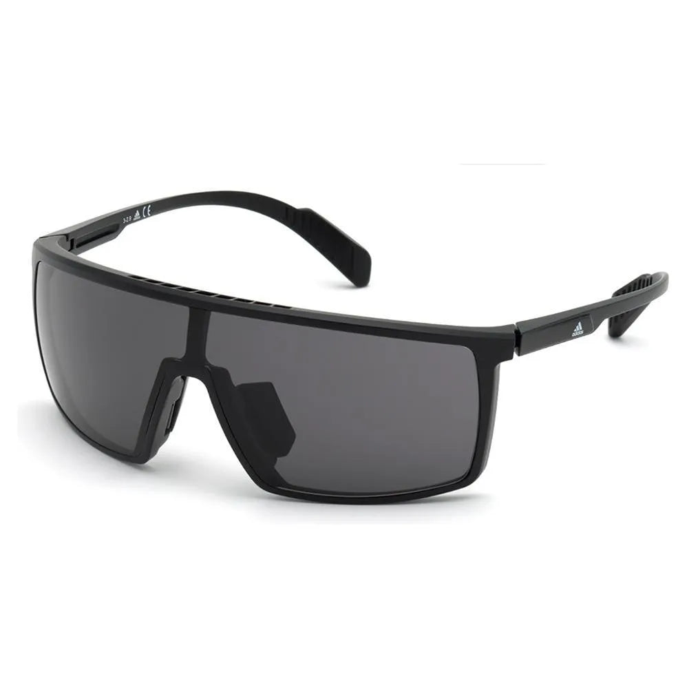 Men's Active Sunglasses Shiny Black and Smoke-Accessories-Adidas-SP0004-0001A-Tennis Express