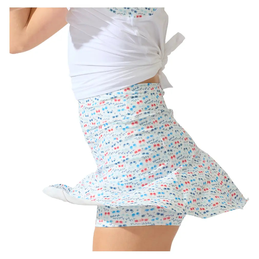 Women's Perfect Swing Tennis Skort Summer Vibes,Apparel,Bobbe,,,Tennis Express,STFF-PSS-2109-6