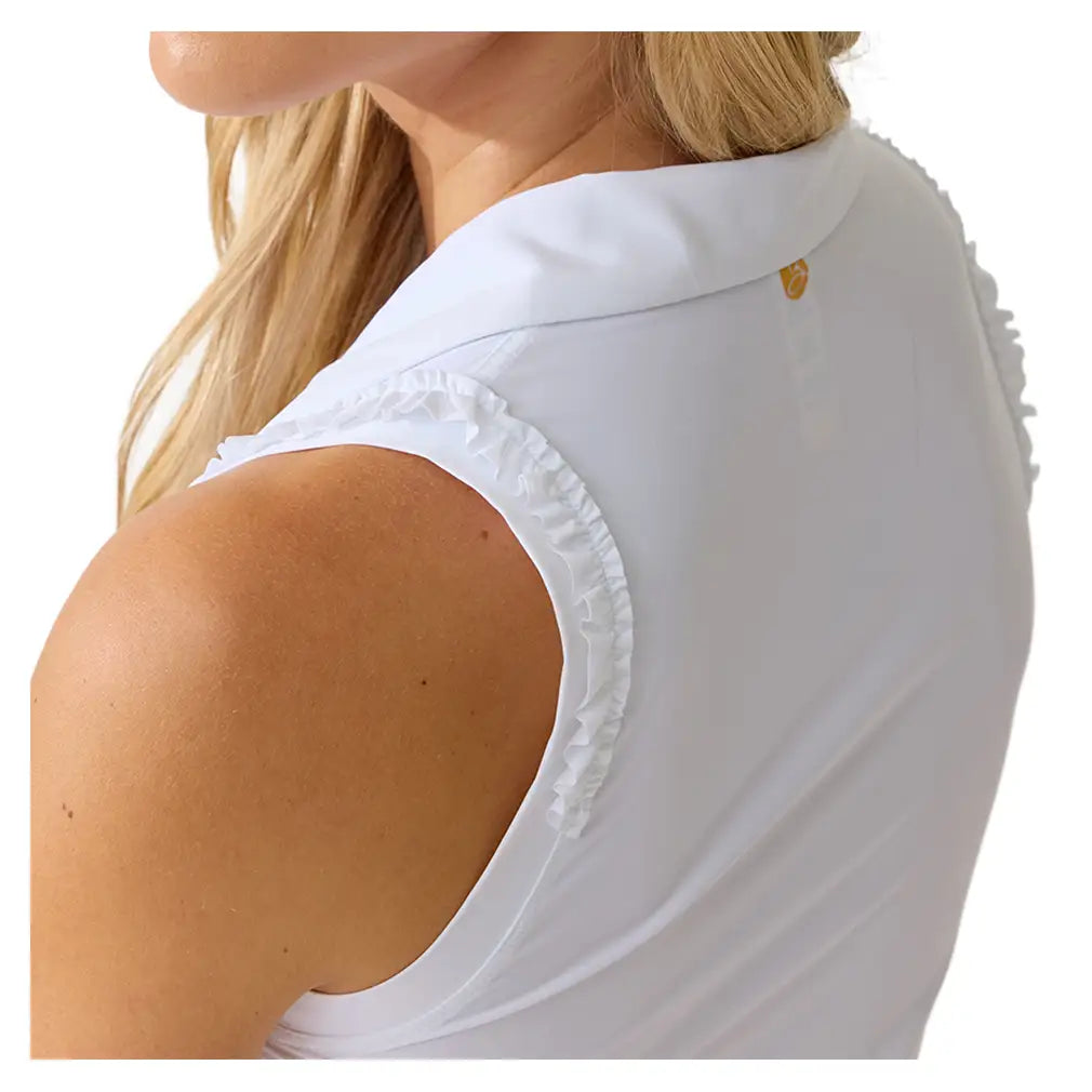 Women's Rally Tennis Polo Tank White,Apparel,Bobbe,,,Tennis Express,STFF-RPT-5001-6