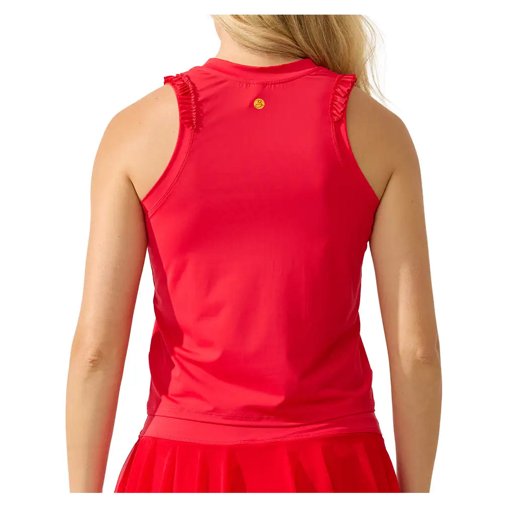 Women's Rally Tennis Tank Cherry Red,Apparel,Bobbe,,,Tennis Express,STFF-RT-1110-4