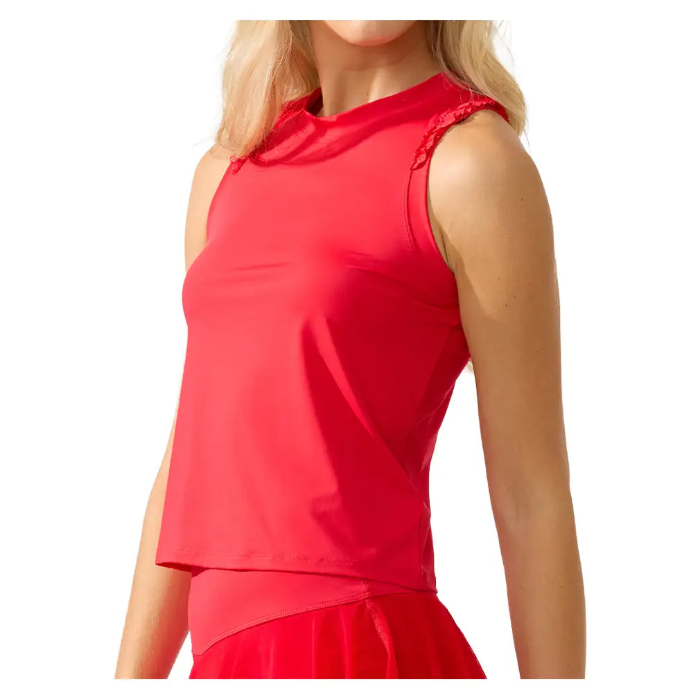 Women's Rally Tennis Tank Cherry Red,Apparel,Bobbe,,,Tennis Express,STFF-RT-1110-6