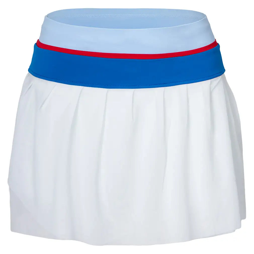 Women's Slice Tennis Skort White and Azure,Apparel,Bobbe,White/Azure,XS,Tennis Express,STFF-SS-2111-1