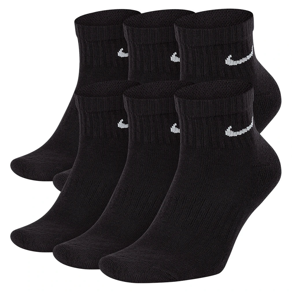 Unisex Everyday Training Ankle Socks Black and White,Socks,Nike,Black/White,S,Tennis Express,SX7669-010