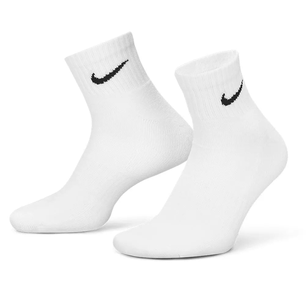 Unisex Everyday Training Ankle Socks White and Black-Socks-Nike-SX7669-100-1-[Sku]-Tennis Express