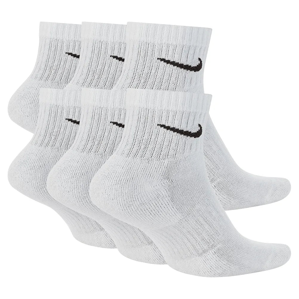 Unisex Everyday Training Ankle Socks White and Black-Socks-Nike-SX7669-100_4-2-[Sku]-Tennis Express