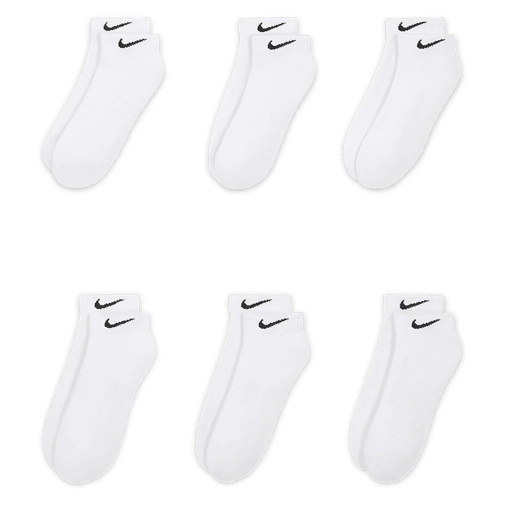 Unisex Everyday Cushioned Training Low Socks (6 Pairs) White and Black,Socks,Nike,,,Tennis Express,SX7672-100_3