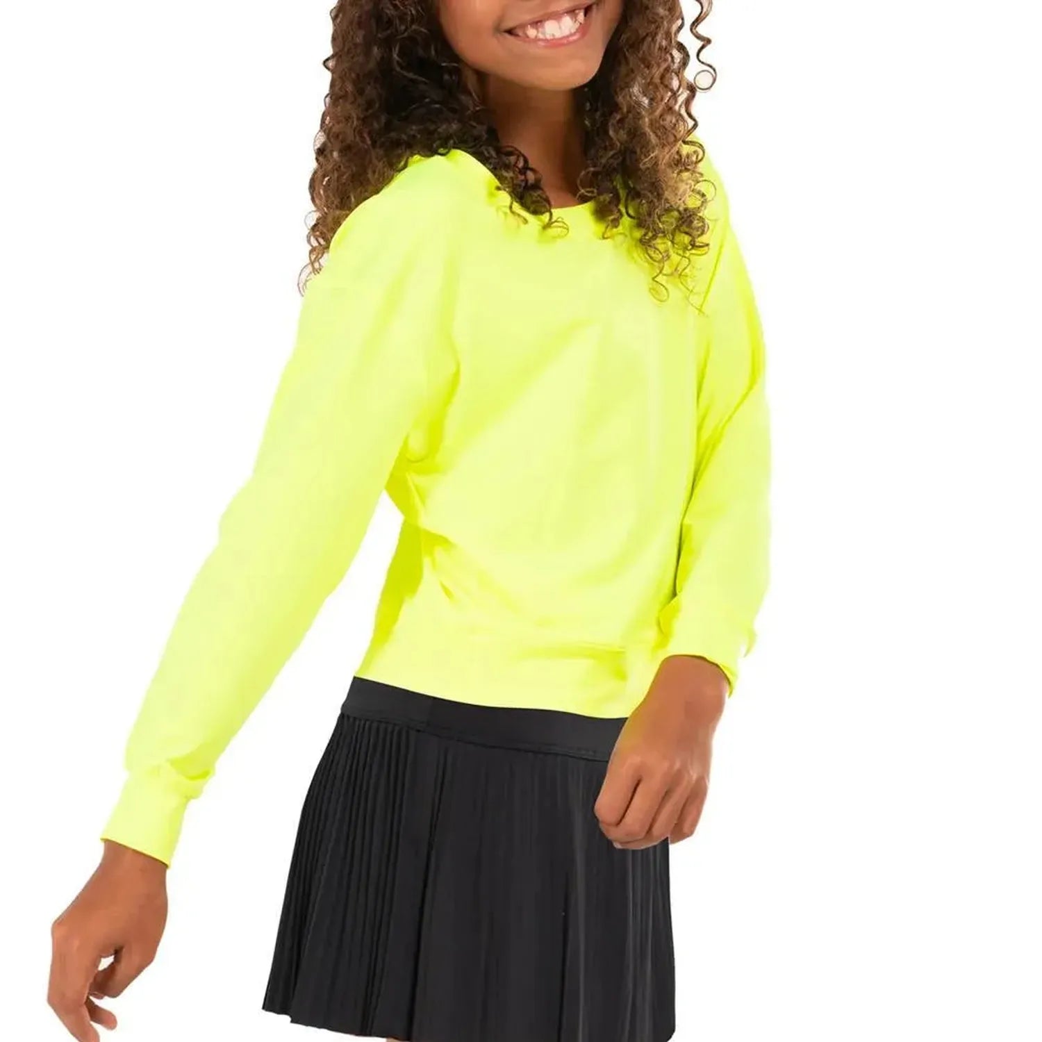 Girls' Hype Tennis Long Sleeve-Apparel-Lucky In Love-T268-B-2-Tennis Express