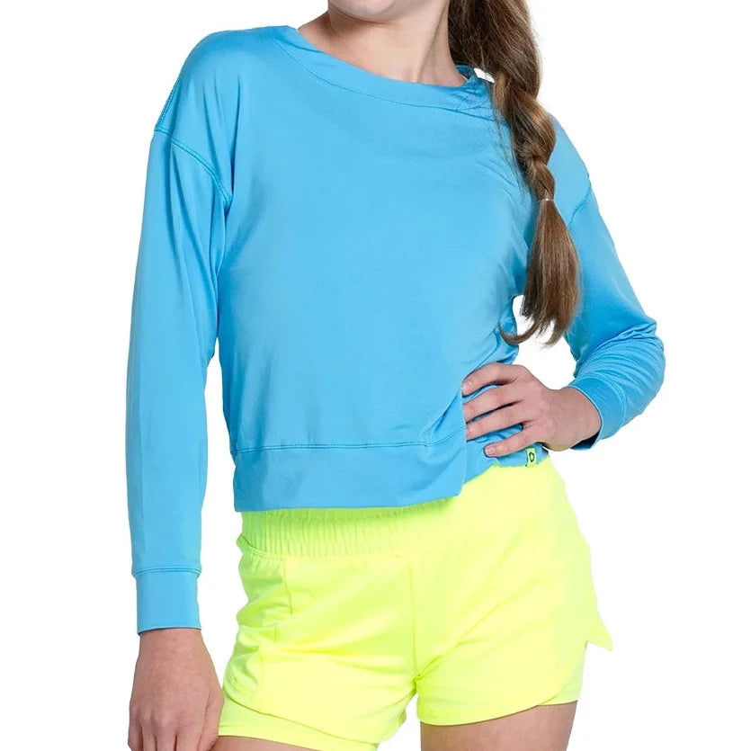 Girls' Hype Tennis Long Sleeve-Apparel-Lucky In Love-T268-B447-Tennis Express