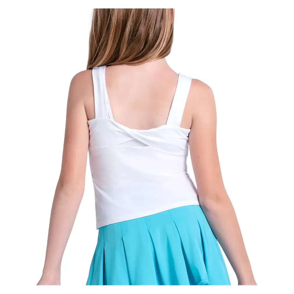 Girls' Starlane Tennis Tank White,Apparel,Lucky In Love,,,Tennis Express,T317-39G110-4