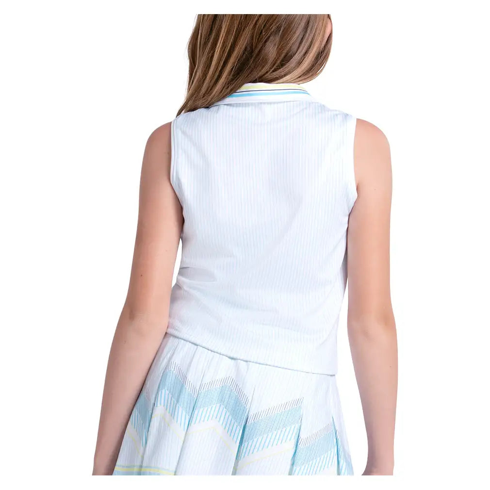 Girls' Lanes Of Fun Polo Tennis Tank White,Apparel,Lucky In Love,,,Tennis Express,T319-40G110-4