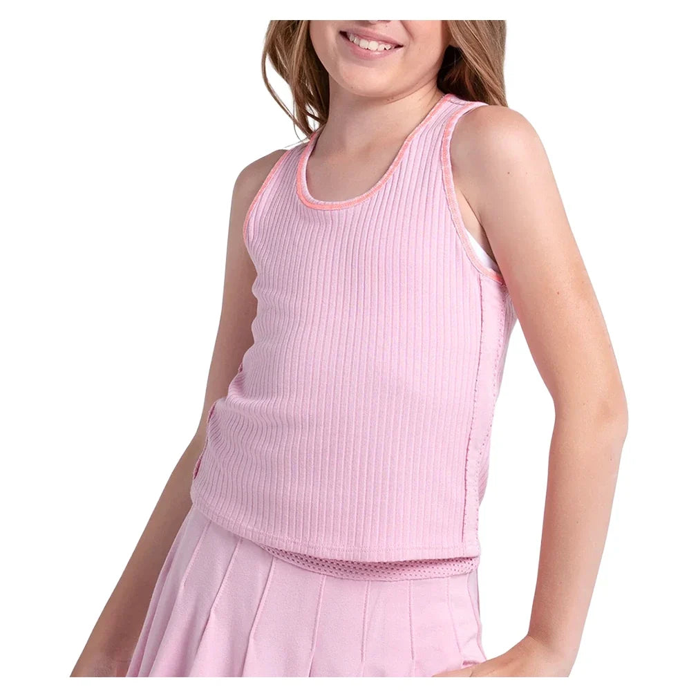 Girls' Chill Play Tennis Tank Paris Pink,Apparel,Lucky In Love,Paris Pink,2XS,Tennis Express,T323-679U26