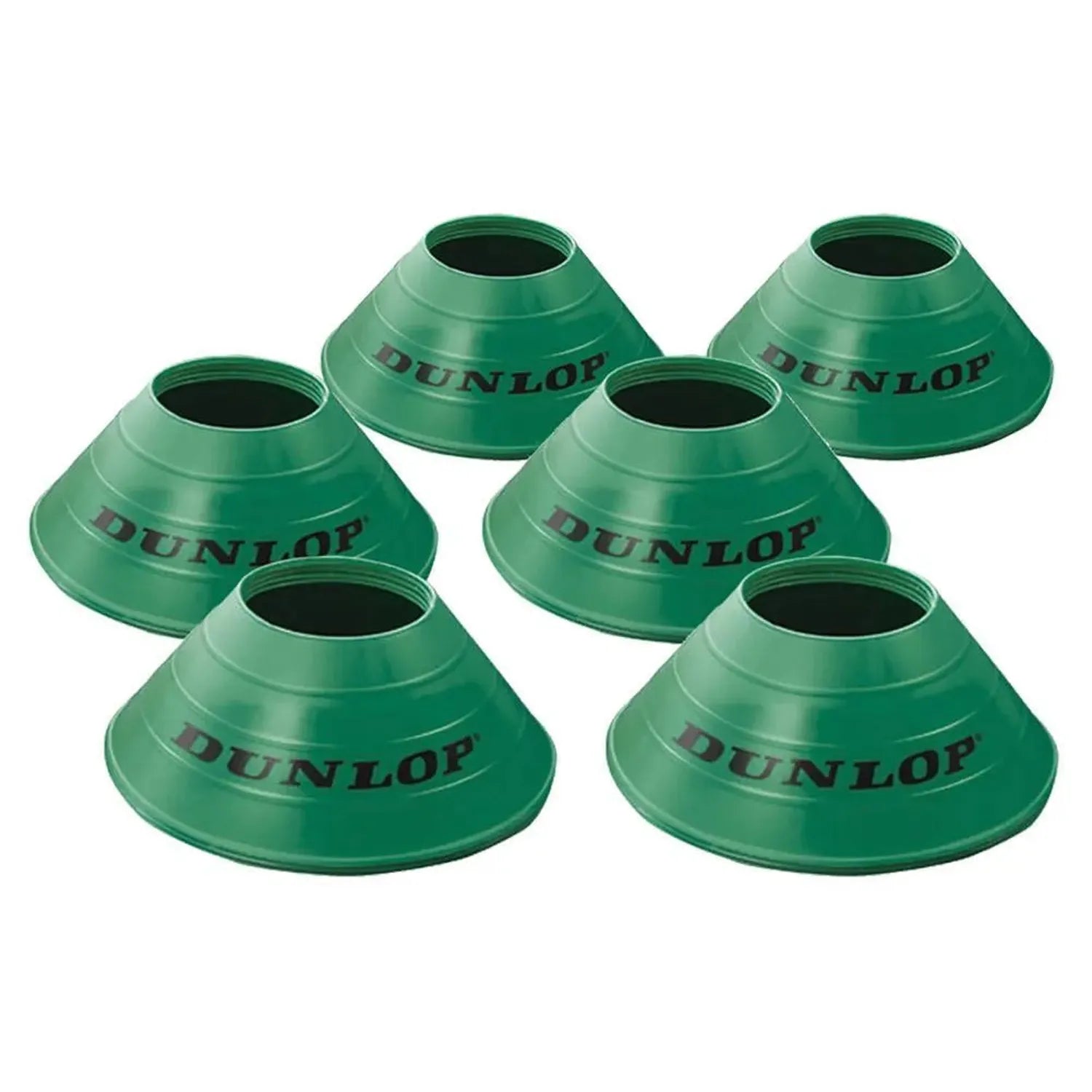 Tennis Training Cones 6 Pack Green-Training Equipment-Dunlop-T622202-1-Tennis Express
