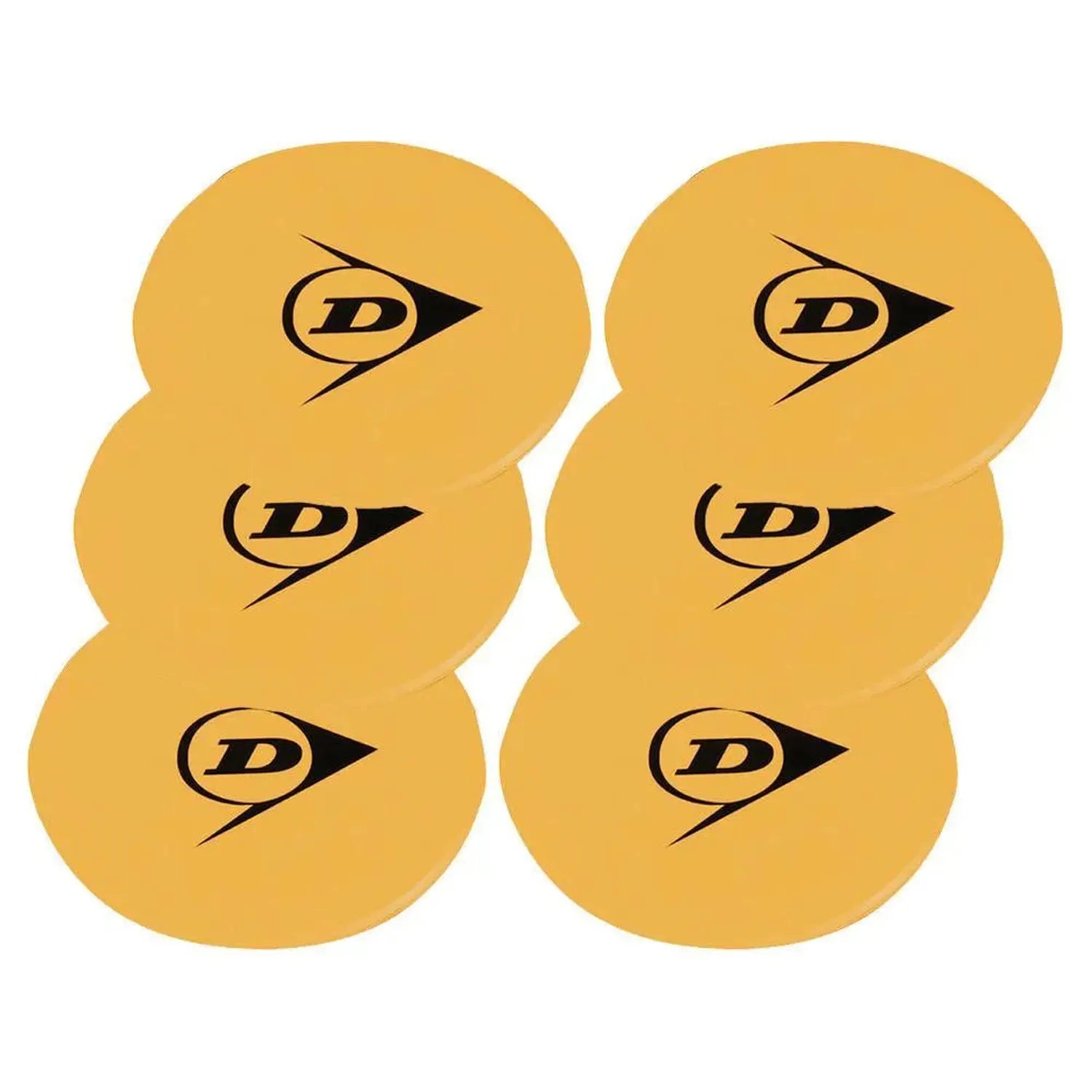 On-Court Tennis Spot Targets 6 Pack Yellow-Training Equipment-Dunlop-T622204-11-Tennis Express