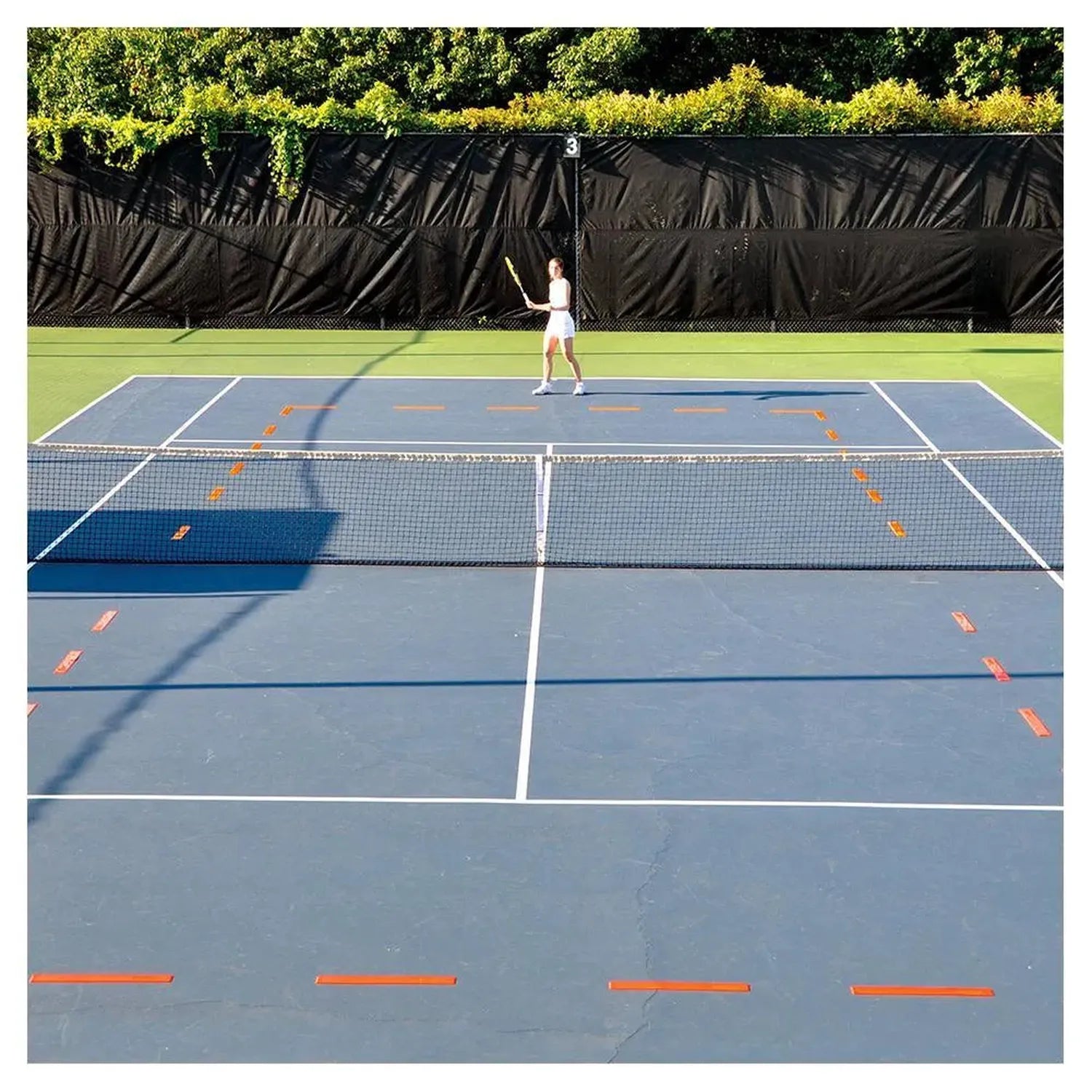 Long Lines 12 Piece Set Orange-Training Equipment-Oncourt Offcourt-TAOLL12-3-Tennis Express