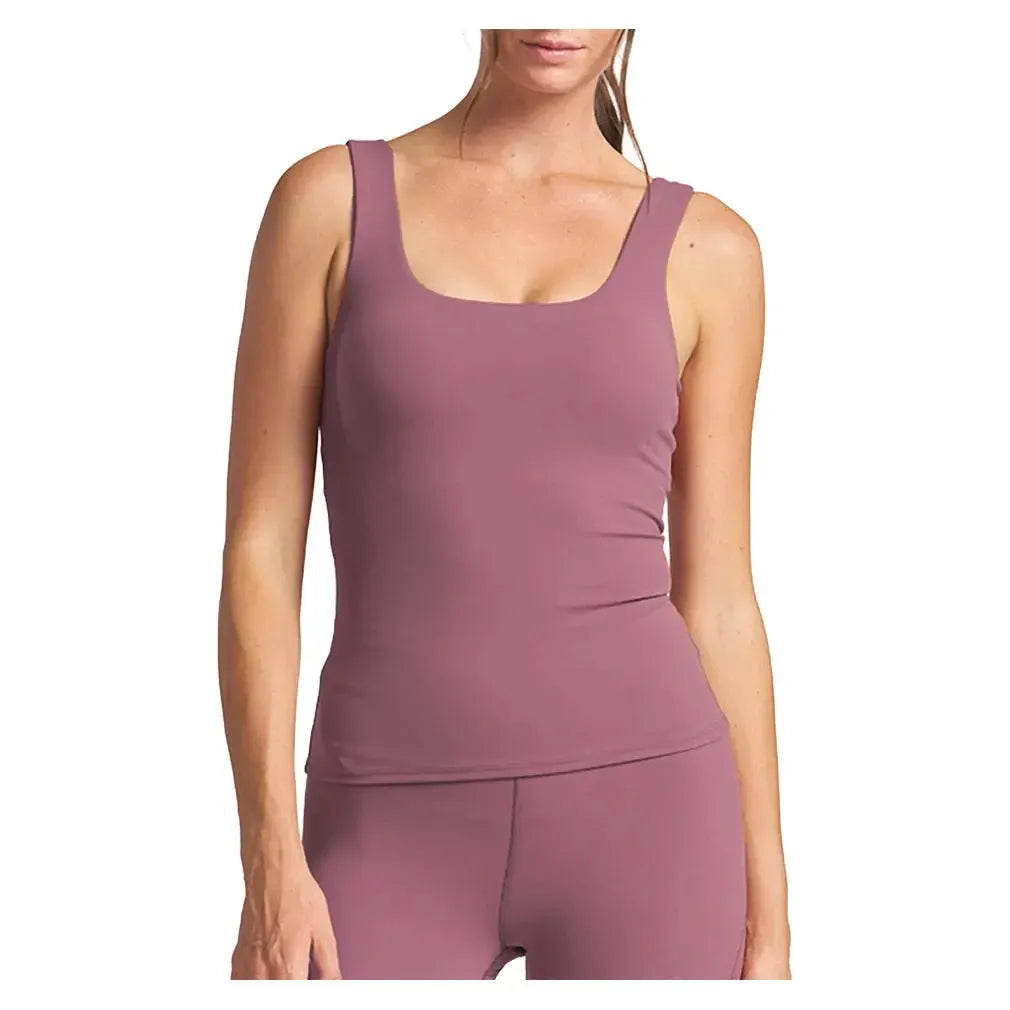 Women's Endure U-Neck Bra Tennis Tank Faded Rose-Apparel-Thrive Societe-TB3021024-FRF25-1-[Sku]-Tennis Express