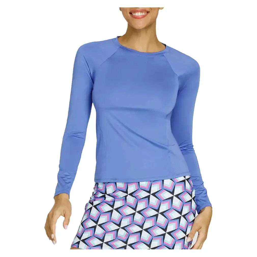 Women's Fontana Long Sleeve Tennis Raglan Periwinkle-Apparel-Tail-TB3154-5918S25-Tennis Express