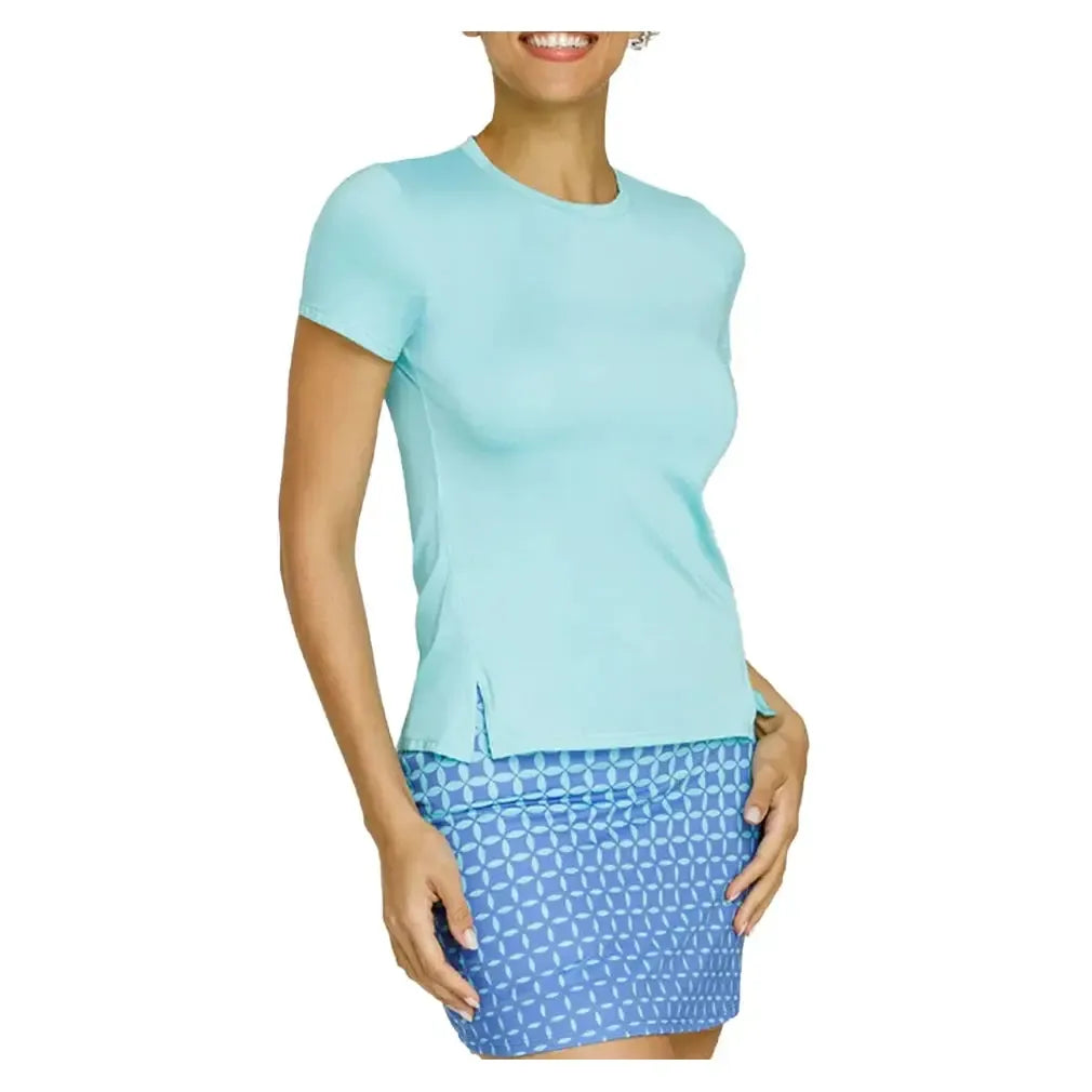 Women's Hawthorne Short Sleeve Tennis Top Aqua Sky-Apparel-Tail-TB3176-2908S25-2-Tennis Express