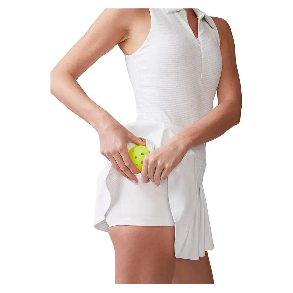 Women's Sleeveless Ottoman Knit Tennis Dress White-Apparel-Thrive Societe-TD9042345-WHTF25-1-Tennis Express