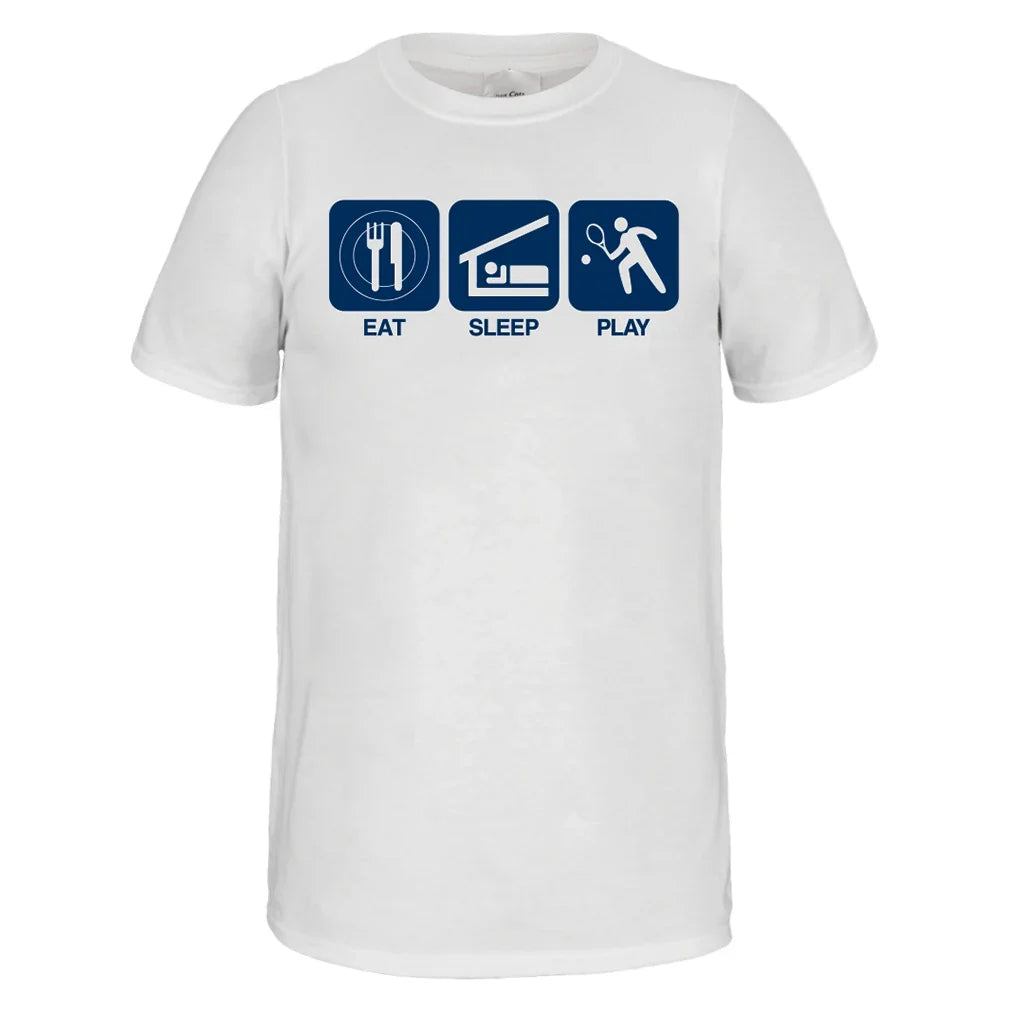Eat Sleep Play Tennis Performance Tee White-Apparel-TENNIS EXPRESS-TEPLAYBL-1.1-250498Tennis Express