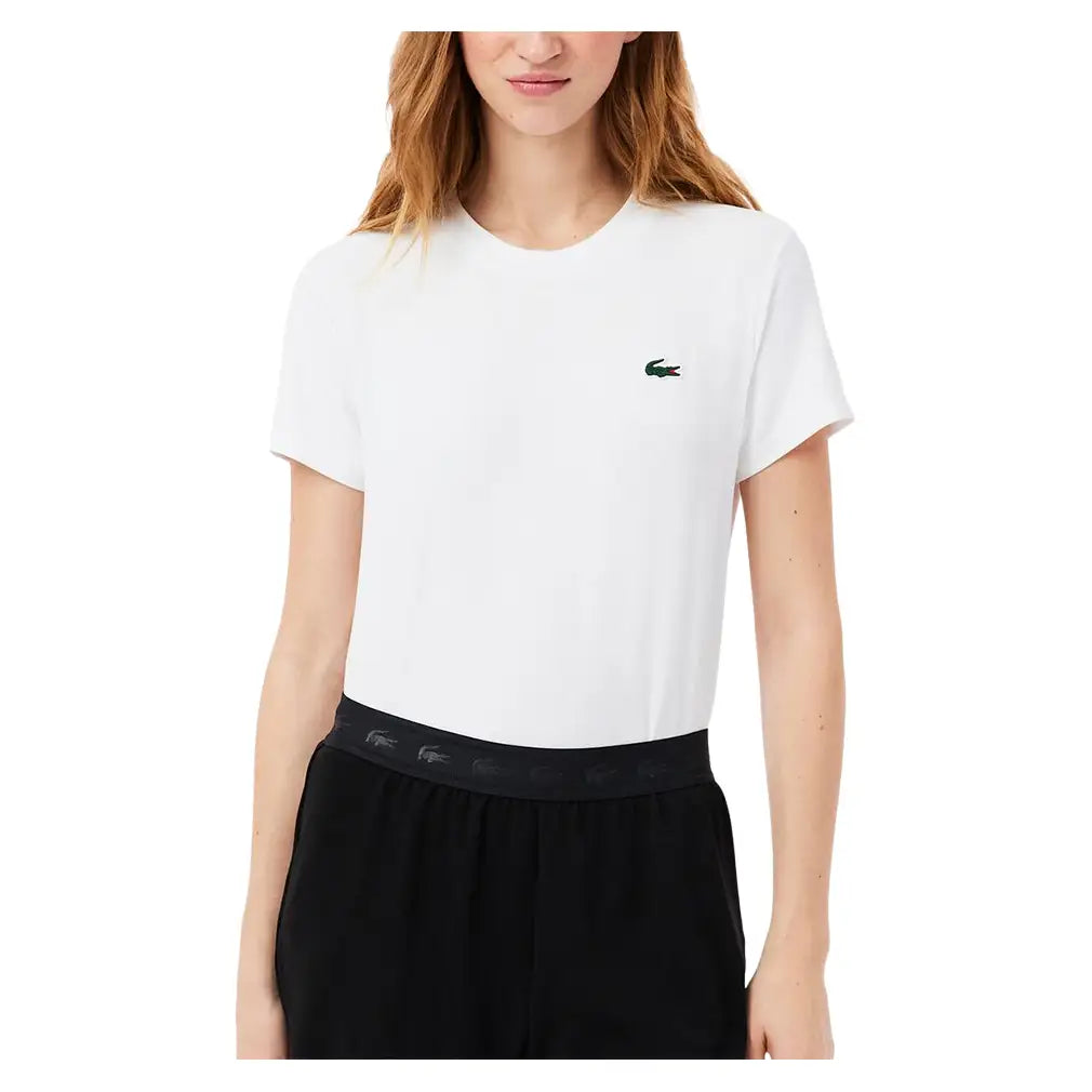 Women's Essentials Tennis T-Shirt-Apparel-Lacoste-TF0188-001-3-Tennis Express