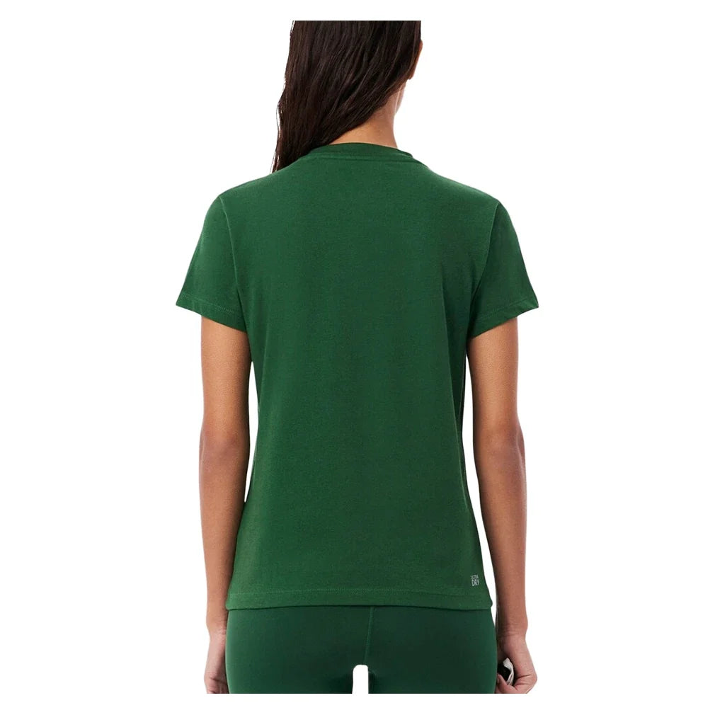 Women's Core Performance Tennis Tee Green-Apparel-Lacoste-TF9246-132-1-Tennis Express