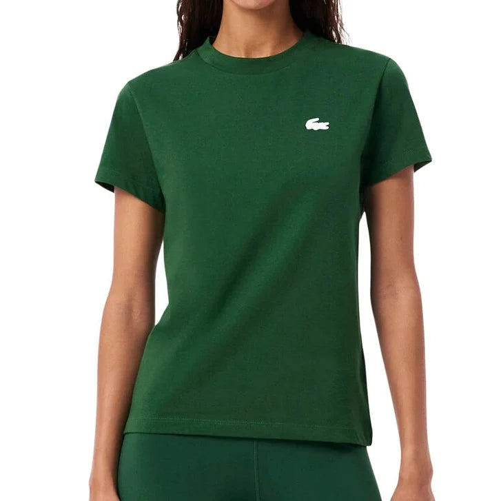 Women's Core Performance Tennis Tee Green-Apparel-Lacoste-TF9246-132-Tennis Express