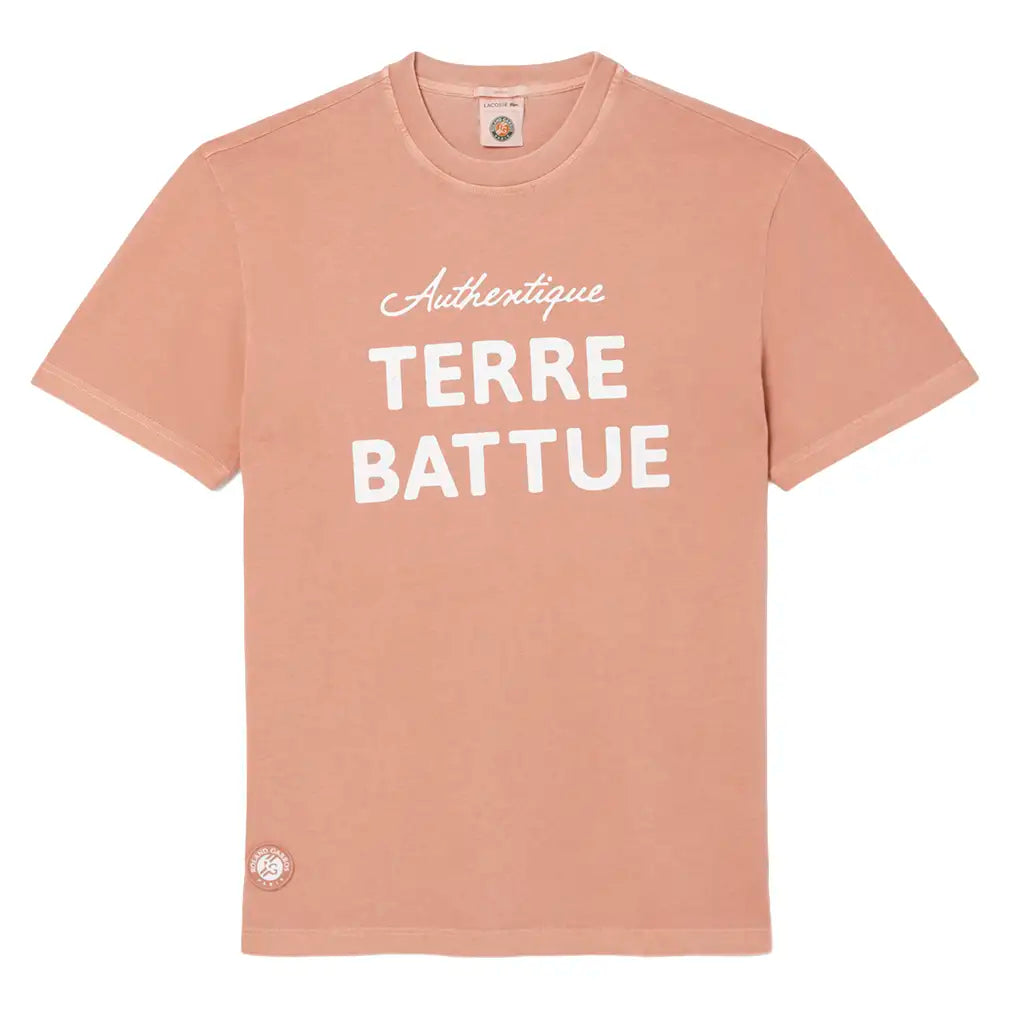 Men's Roland Garros Terre Battue Tennis T-Shirt,Apparel,Lacoste,G8I Terre Roland Garros,S,Tennis Express,TH0356-G8I-1