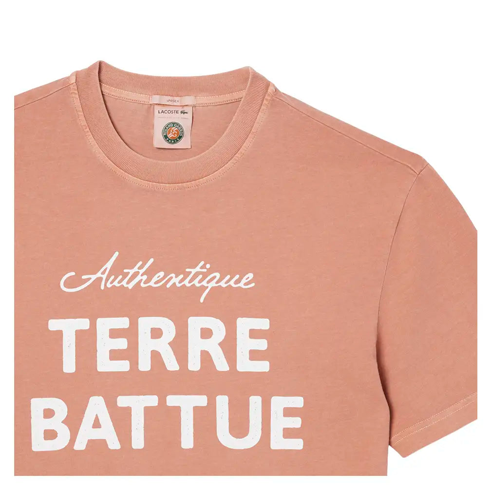 Men's Roland Garros Terre Battue Tennis T-Shirt,Apparel,Lacoste,,,Tennis Express,TH0356-G8I-6