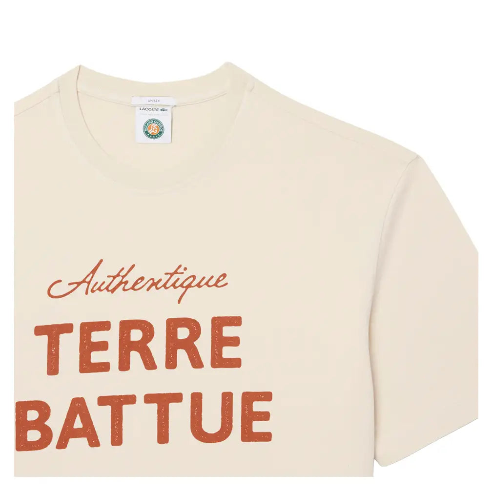 Men's Roland Garros Terre Battue Tennis T-Shirt,Apparel,Lacoste,,,Tennis Express,TH0356-K74-6