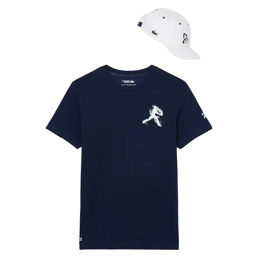 Men's Novak Djokovic Fan Tennis Pack Navy Blue and White-Apparel-Lacoste-TH1044-525-Tennis Express
