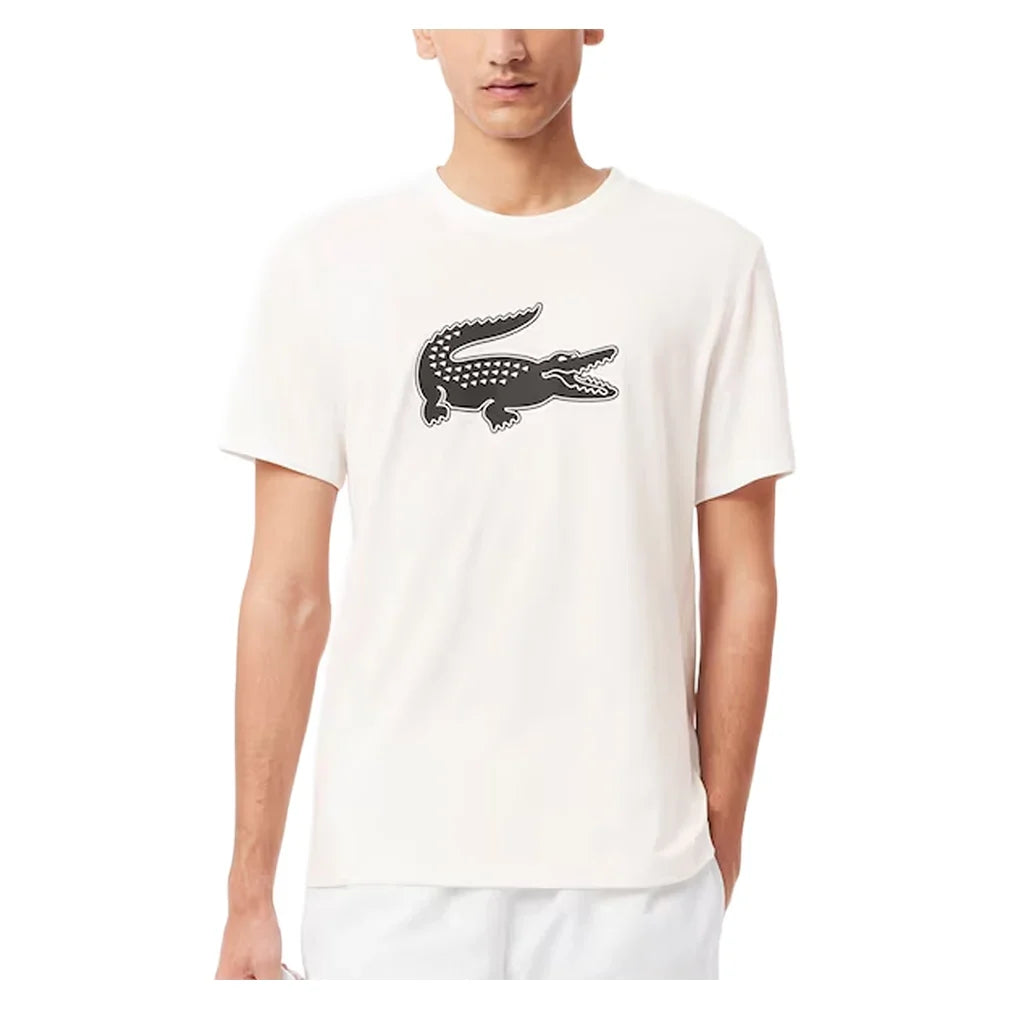 Men's Poly/Cotton Big Croc Tennis Tee-Apparel-Lacoste-TH2042-B-AU8-1-Tennis Express