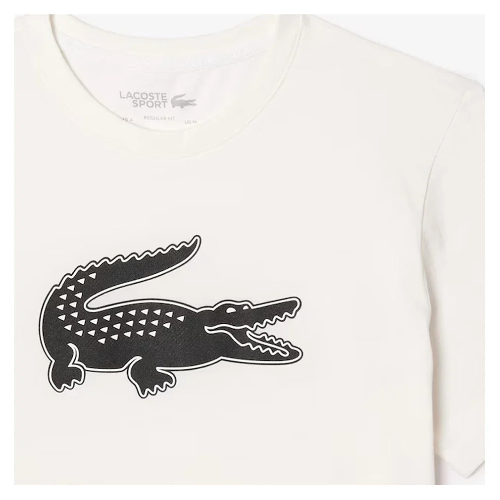 Men's Poly/Cotton Big Croc Tennis Tee-Apparel-Lacoste-TH2042-B-AU8-3-Tennis Express