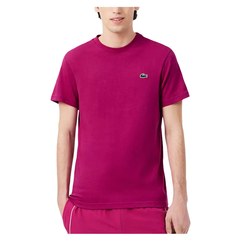 Men's Core Performance Tennis Training Graphic Tee,Apparel,Lacoste,,,Tennis Express,TH6655-F26-LRR-3