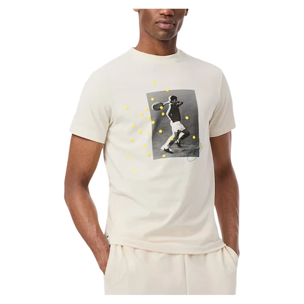 Men's Novak Djokovic Signature Tennis T-Shirt Lapland-Apparel-Lacoste-TH9957-XFJ-Tennis Express