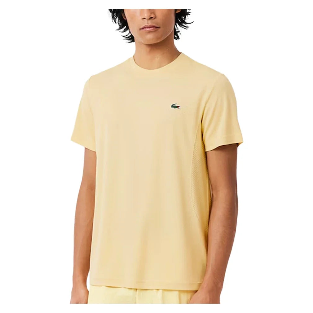 Men's Novak Djokovic Tennis T-Shirt Soya-Apparel-Lacoste-TH9973-ZCM-Tennis Express