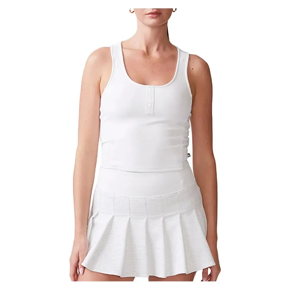 Women's Ottoman Knit Tennis Tank White-Apparel-Thrive Societe-TK4166345-WHTF25-2-Tennis Express
