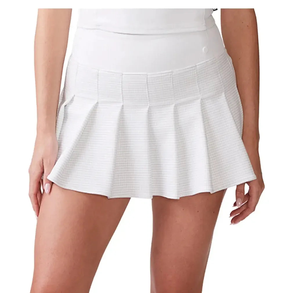 Women's Ottoman Knit Pleated Tennis Skort White-Apparel-Thrive Societe-TM7187345-WHTF25-2-1-[Sku]-Tennis Express