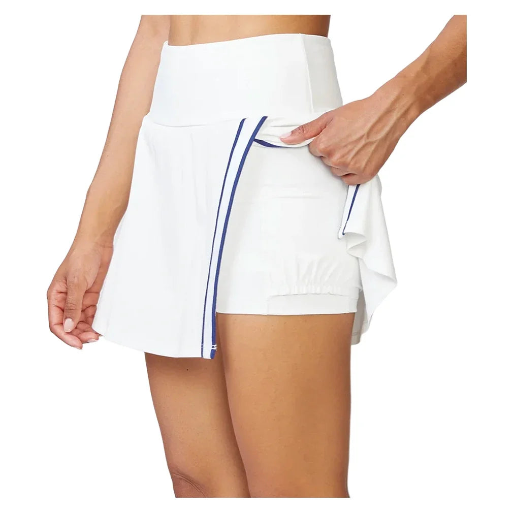 Women's Tape Trim Wrap Front Skort White and Night Sky,Apparel,Thrive Societe,,,Tennis Express,TM7260598-WNS-3