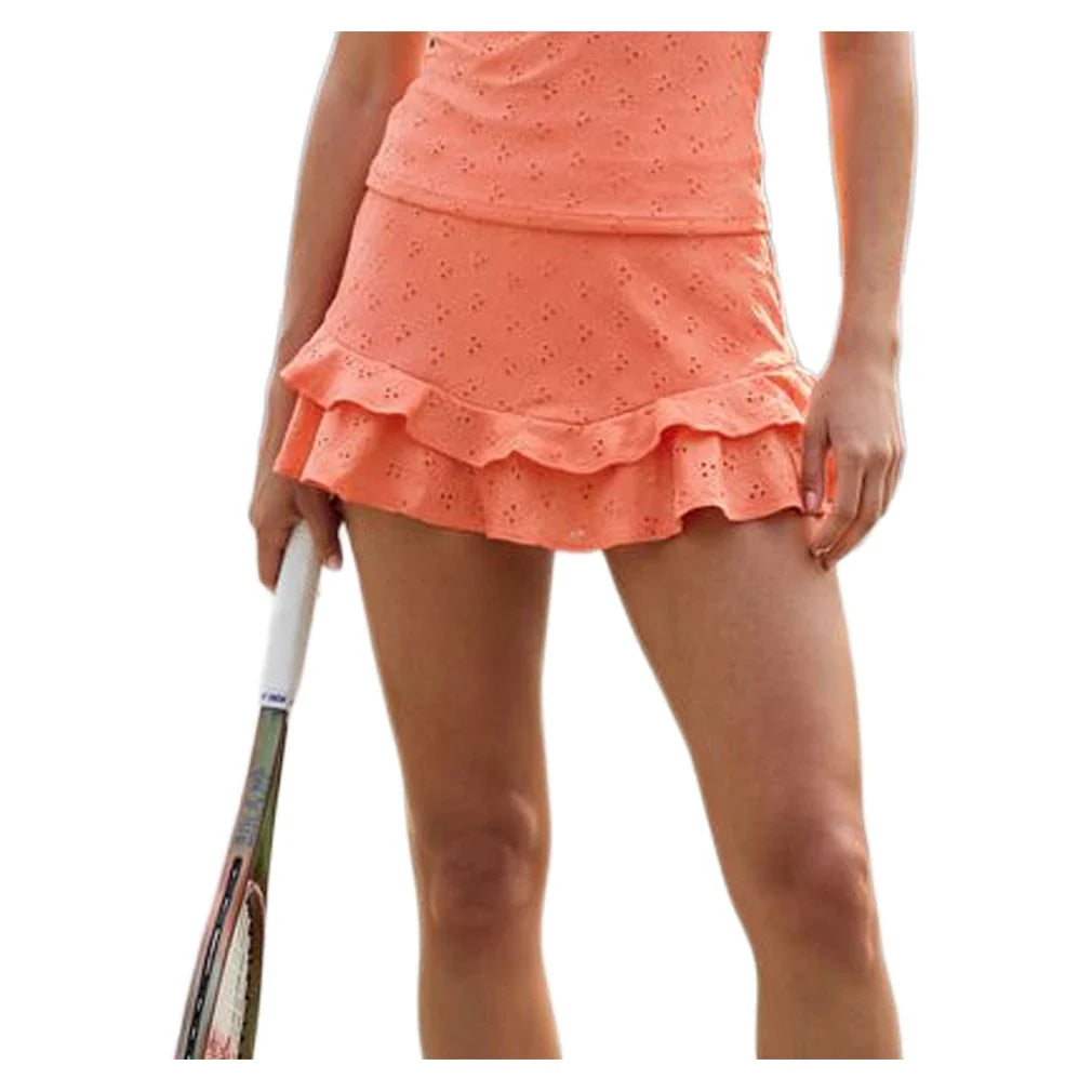 Women's Deuce Tennis Skort Peachberry-Apparel-Bobbe-TRC-DS-2101-Tennis Express