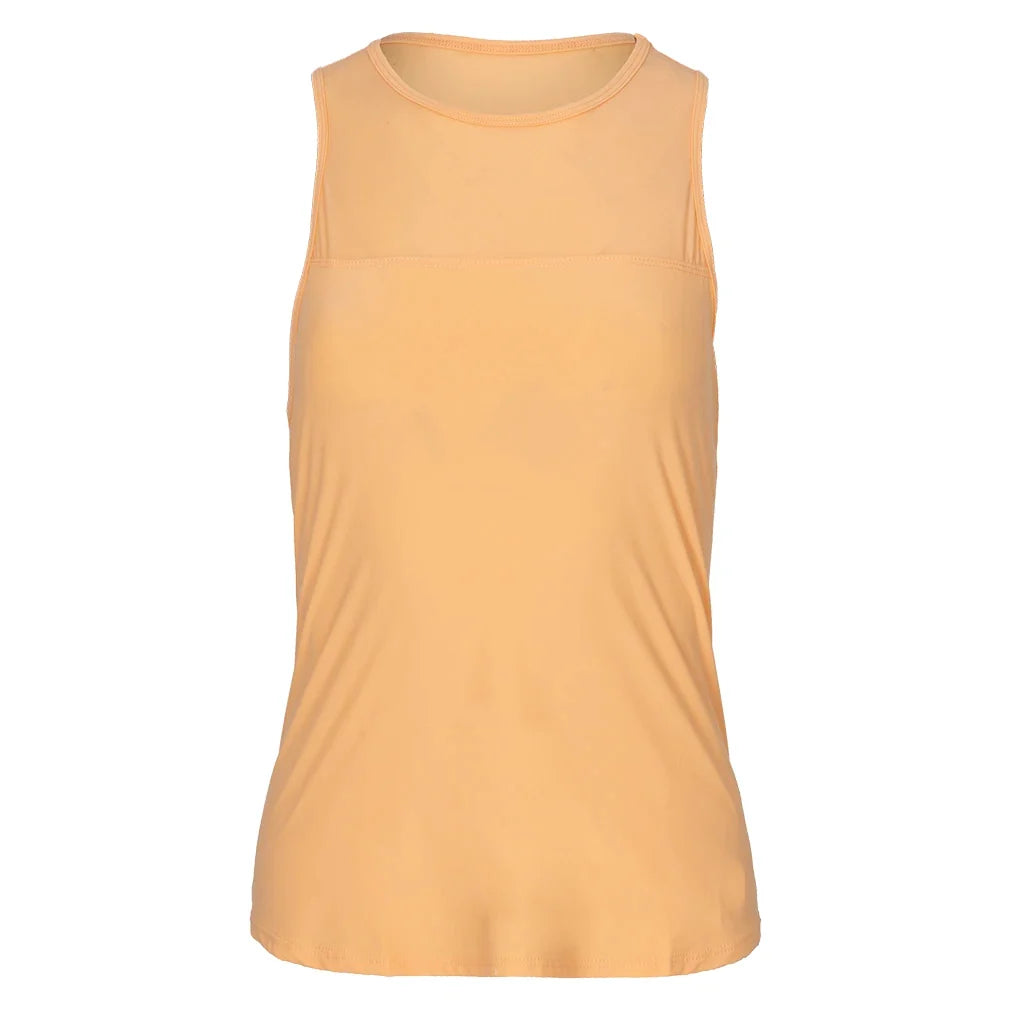 Women's Love All Tennis Tank Peach-Apparel-Bobbe-TRC-LAT-1100-Tennis Express